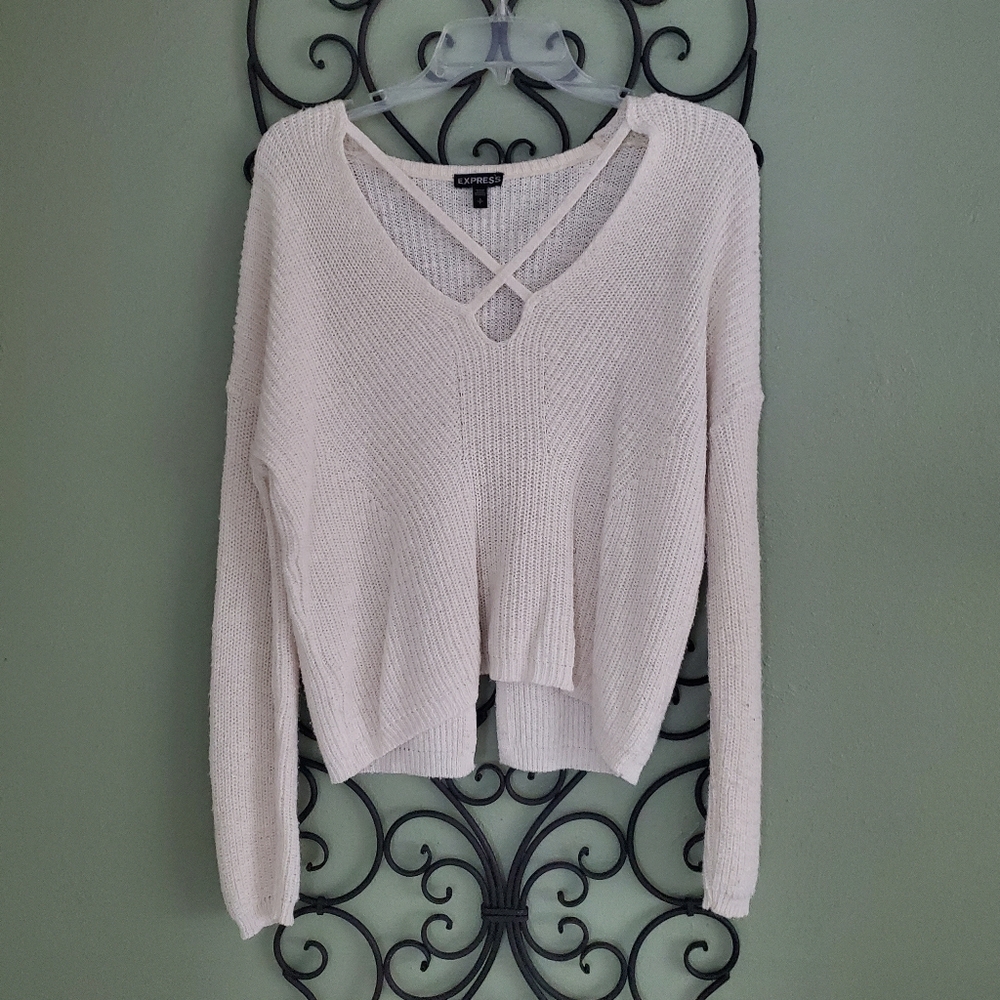 Criss cross front sweater